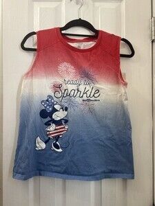 Girls Walt Disney World Minnie Patriotic Tank-top Size 13/14